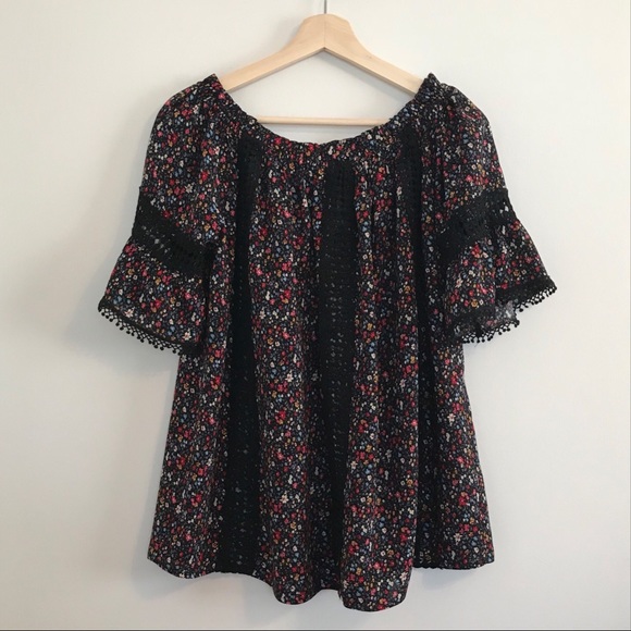 Boho Floral Print Off-The-Shoulder Top - 5 Stars - Picture 4 of 8